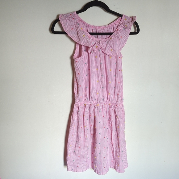 3 for $10 Bundle Sale! Wonder Nation Pink and White Dress Swiss Dots XL 14/16 - Picture 1 of 4